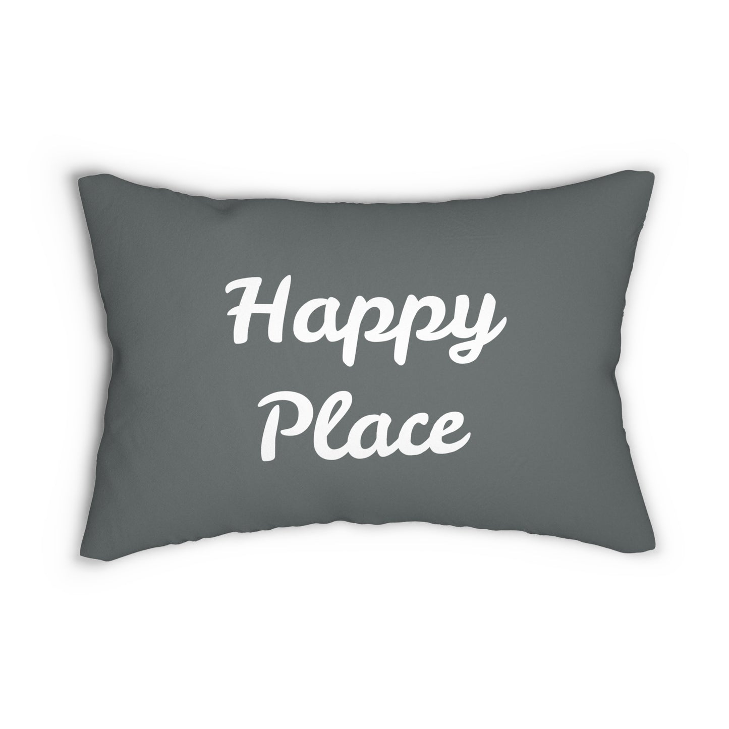 Happy Place - Spun Polyester Lumbar Pillow