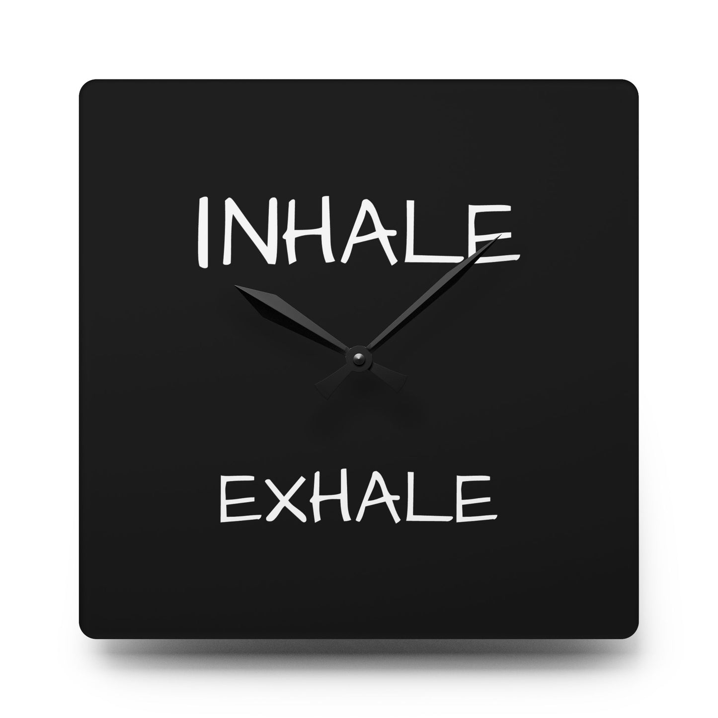 Inhale Acrylic Wall Clock