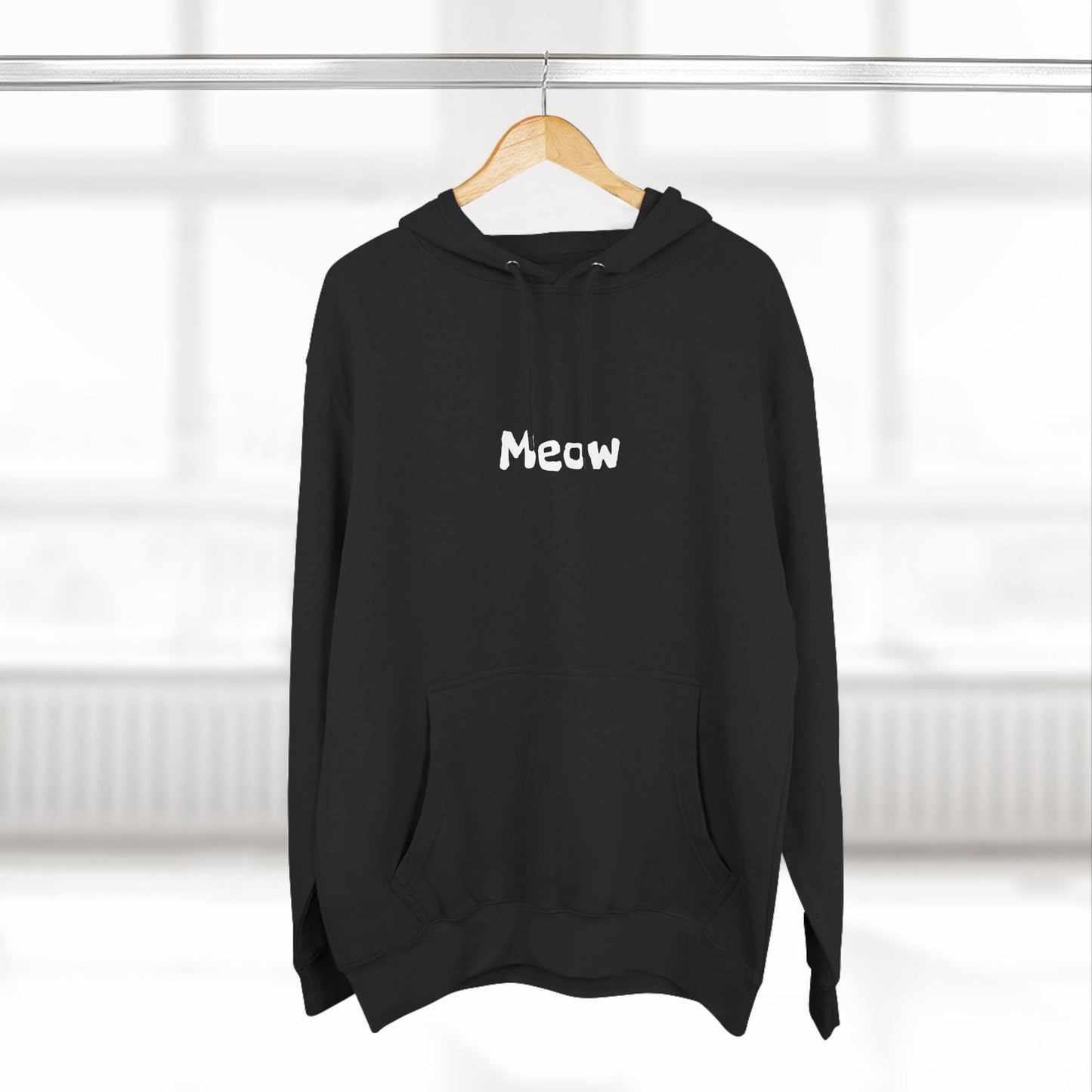 Meow Three-Panel Fleece Hoodie